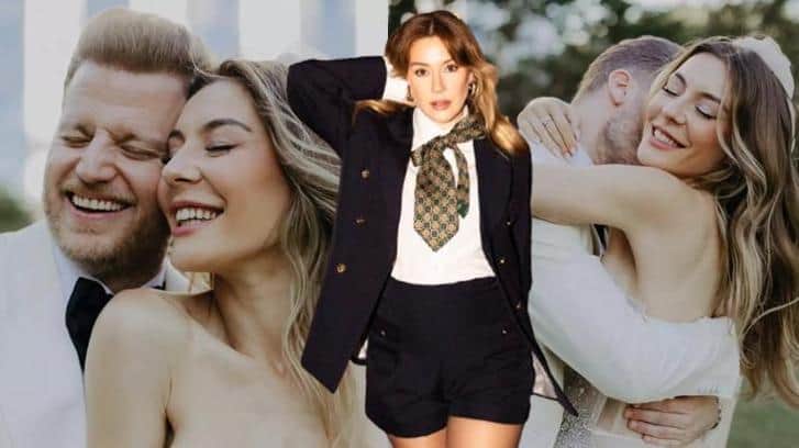 Sahilde romantik kare! Ege Kökenli eşine aşkını ilan etti