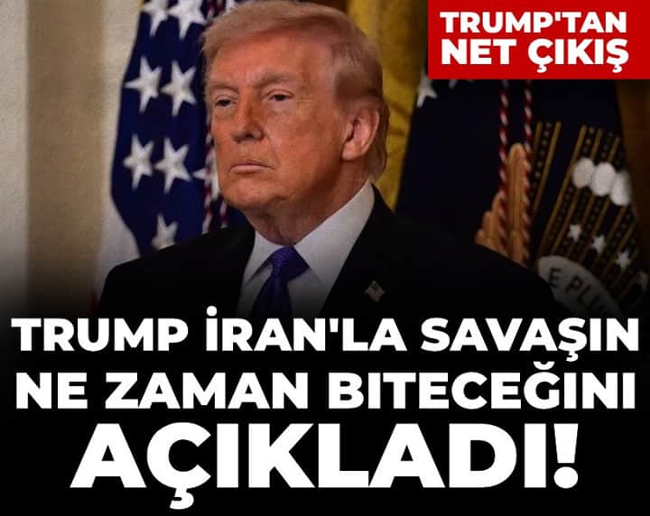 Son Dakika | Trump'tan net çıkış: İran'la savaşın ne zaman biteceğini açıkladı!