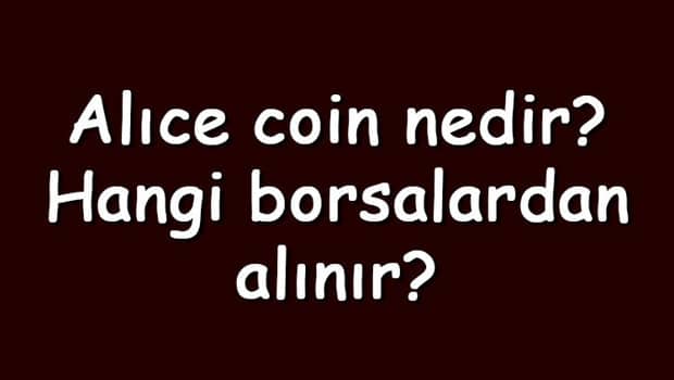 Alıce coin nedir? Hangi borsalardan alınır? Myneighboralice ne zaman çıktı? Ne iş yapar?