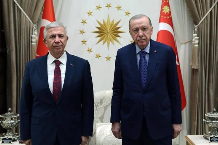 Erdoğan, Mansur Yavaş ile görüştü Erdoğan, Mansur Yavaş ile görüştü