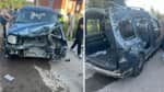Yoldan çıkarak takla atan araçta 5 kişi yaralandı Yoldan çıkarak takla atan araçta 5 kişi yaralandı