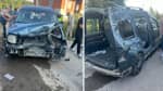 Yoldan çıkarak takla atan araçta 5 kişi yaralandı Yoldan çıkarak takla atan araçta 5 kişi yaralandı