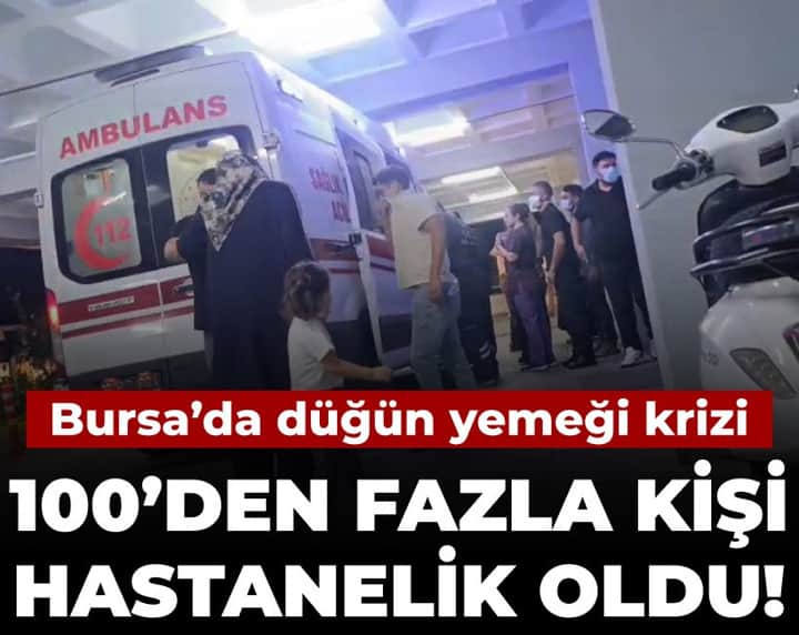Bursa'da düğün yemeği krizi: 100'den fazla kişi hastanelik oldu! Bursa'da düğün yemeği krizi: 100'den fazla kişi hastanelik oldu!
